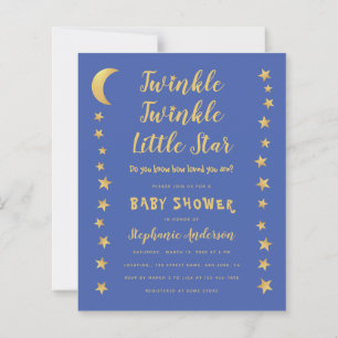 Twinkle Little Star Budget Kinderdusche Einladung