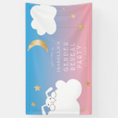 Twinkle Little Star Bunny Gender Reveal Willkommen Banner (Vertikal)