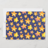 Twinkle Little Star Celestial Baby Shower Einladung (Rückseite)