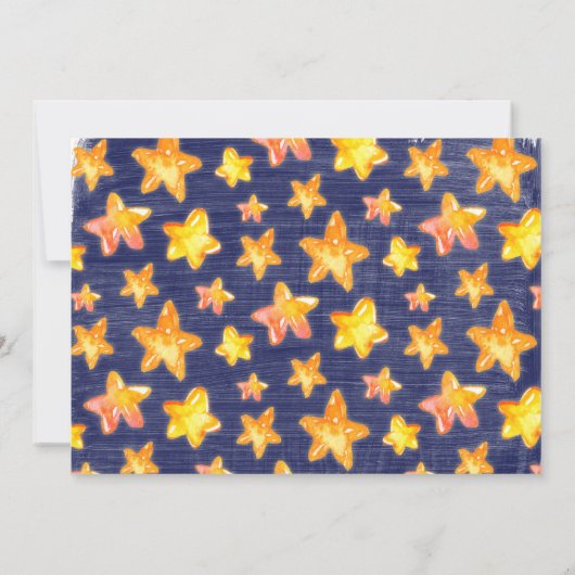 Twinkle Little Star Celestial Baby Shower Einladung (Rückseite)