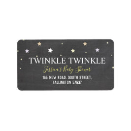 Twinkle Little Star Chalk Baby Address Labels Adressaufkleber