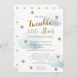 Twinkle Little Star & Cloud Baby Dusche per Mail Einladung