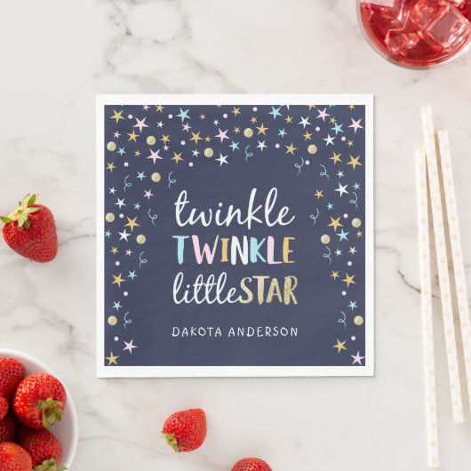 Twinkle Little Star Confetti & Blue Baby Dusche Serviette (Beispiel)