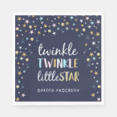 Twinkle Little Star Confetti & Blue Baby Dusche Serviette (Vorderseite)