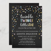 Twinkle Little Star Confetti & Chalk Baby Dusche Einladung (Vorne/Hinten)