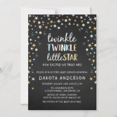 Twinkle Little Star Confetti & Chalk Babydusche Magneteinladung (Vorderseite)