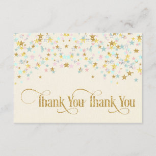 Twinkle Little Star Danke, Creme Dankeskarte