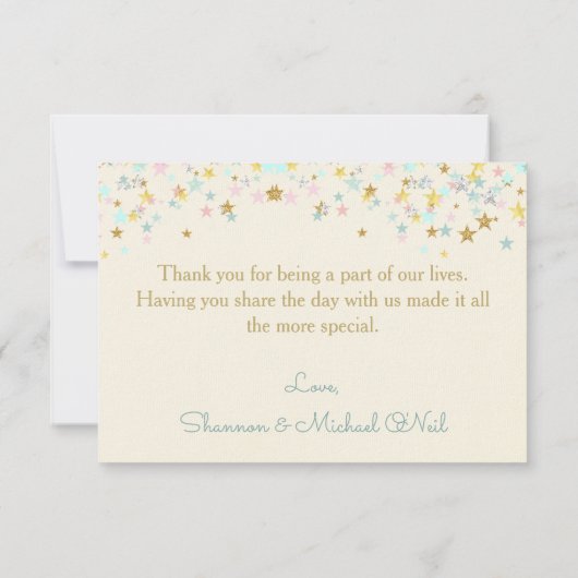 Twinkle Little Star Danke, Creme Dankeskarte