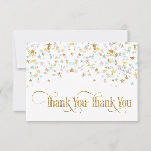 Twinkle Little Star Danke Weiß oder Farbe (Vorderseite)