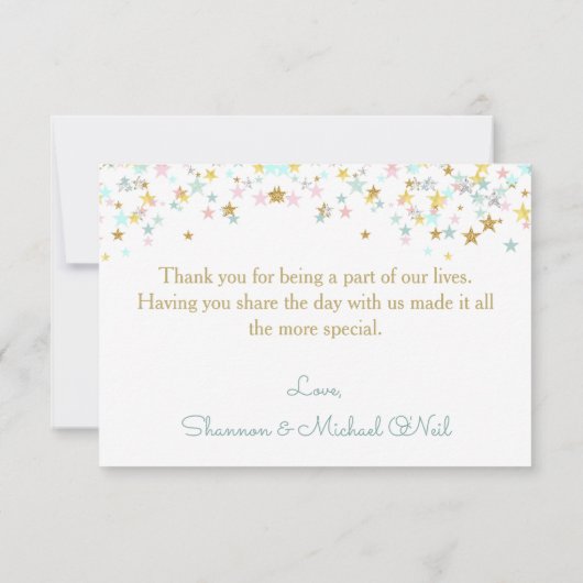 Twinkle Little Star Danke Weiß oder Farbe (Rückseite)