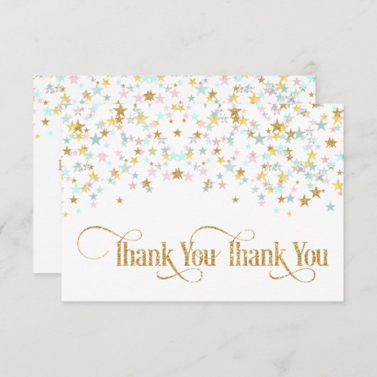 Twinkle Little Star Danke Weiß oder Farbe (Vorne/Hinten)