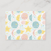 Twinkle Little Star Diaper Raffle Baby Dusche Begleitkarte (Rückseite)