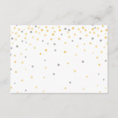 Twinkle Little Star Diaper Raffle Ticket Gray Begleitkarte (Rückseite)