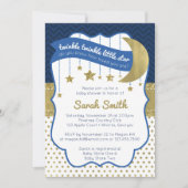 Twinkle Little Star Dusche Einladung, Imitats Glit Einladung (Vorderseite)