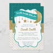 Twinkle Little Star Dusche Einladung, Imitats Glit Einladung (Vorne/Hinten)