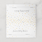 Twinkle Little Star Dusche Empfang | Grau Platzkarte (Außenseite Aufgefaltet)