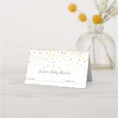 Twinkle Little Star Dusche Empfang | Grau Platzkarte (Rückseite)