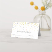 Twinkle Little Star Dusche Empfang | Grau Platzkarte (Vorderseite)