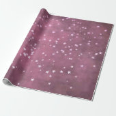Twinkle Little Star | Dusty Mauve Pink Silver Gray Geschenkpapier (Ungerollt)