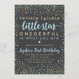 Twinkle Little Star | Einladung zum ersten Geburts