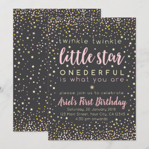 Twinkle Little Star Einladung zum Geburtstag