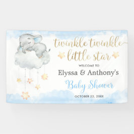 Twinkle Little Star Elefant Baby Duschbanner Banner