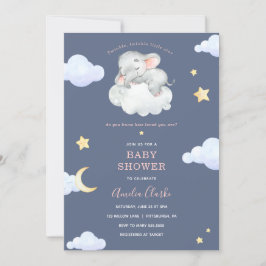 Twinkle Little Star Elephant Baby Dusche Einladung