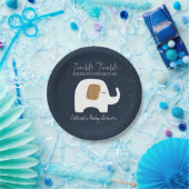 Twinkle Little Star Elephant Baby Shower Plate Pappteller (Party)