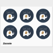 Twinkle Little Star Elephant Baby Shower Stickers (Blatt)