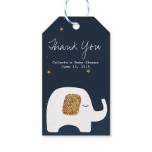 Twinkle Little Star Elephant Baby Shower Tag