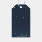 Twinkle Little Star Elephant Baby Shower Tag Geschenkanhänger (Rückseite)