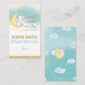 Twinkle Little Star Elephant Boy Diaper Raffle Begleitkarte (Vorne/Hinten)