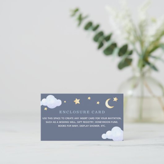 Twinkle Little Star Elephant Enclosure Card Begleitkarte (Stehend Vorderseite)