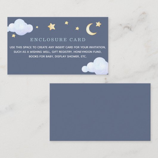 Twinkle Little Star Elephant Enclosure Card Begleitkarte (Vorne/Hinten)
