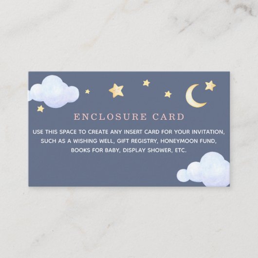 Twinkle Little Star Elephant Enclosure Card Begleitkarte (Vorderseite)