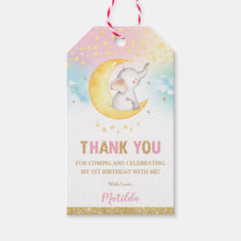 Twinkle Little Star Elephant Gold Vielen Dank Geschenkanhänger