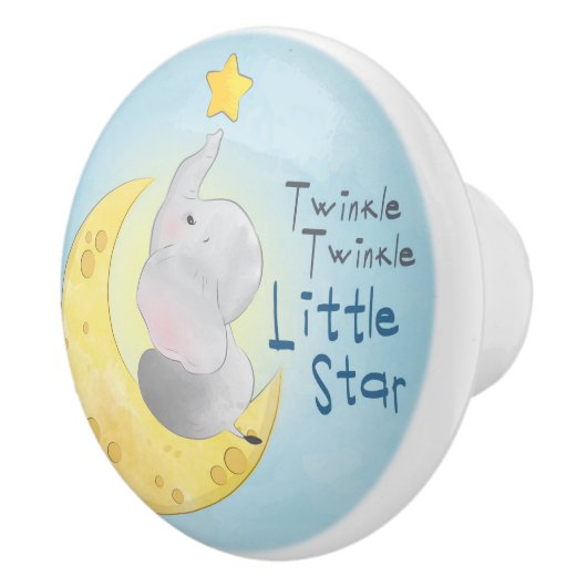 Twinkle Little Star Elephant Keramikknauf (Rechts)