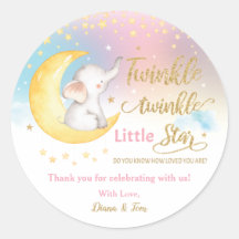 Twinkle Little Star Elephant Pink Gefallen Vielen 