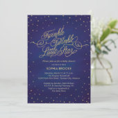 Twinkle Little Star Enchanted Baby Shower Einladung (Stehend Vorderseite)