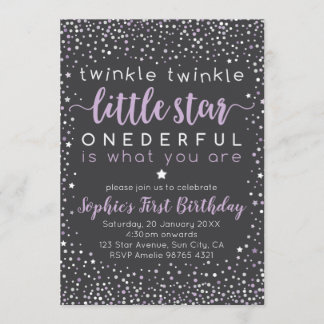 Twinkle Little Star| Ersteinladung zum Geburtstag Einladung