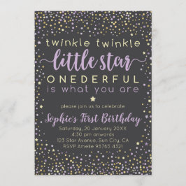 Twinkle Little Star| Ersteinladung zum Geburtstag Einladung