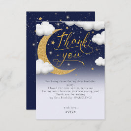 Twinkle Little Star Erster Geburtstag Vielen Dank Dankeskarte