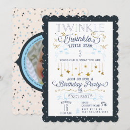 Twinkle Little Star Geburtstagsparty Einladungen