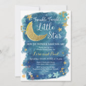 Twinkle Little Star Gender Einladung (Vorderseite)