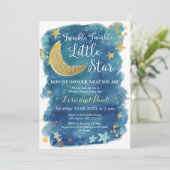 Twinkle Little Star Gender Einladung (Stehend Vorderseite)