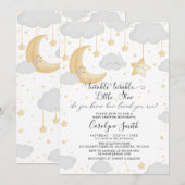 Twinkle Little Star Gender Neutral Baby Dusche Einladung (Vorne/Hinten)