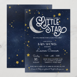 Twinkle Little Star Gender Neutral Baby Dusche Einladung