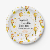 Twinkle Little Star Gender Neutral Baby Dusche Pappteller (Vorderseite)