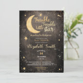 Twinkle little star gender neutral babyshower einladung (Stehend Vorderseite)