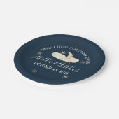 Twinkle Little Star Gender Reveal Celestial Pappteller (Schrägansicht)